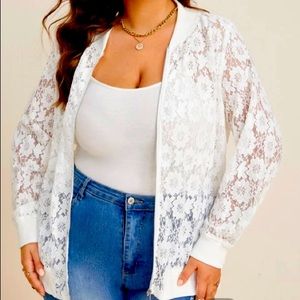 Shein curve new with out tags mesh flower jacket
